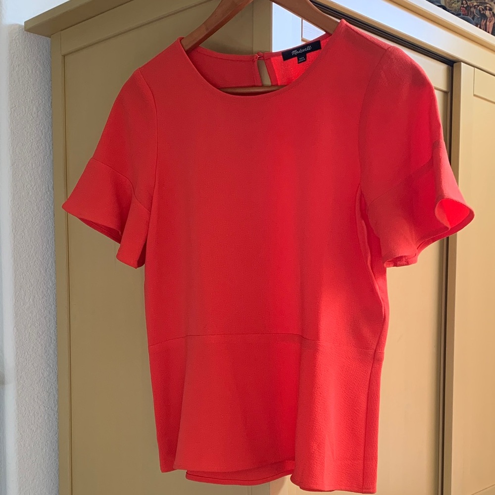 Madewell Orange Blouse XXS
